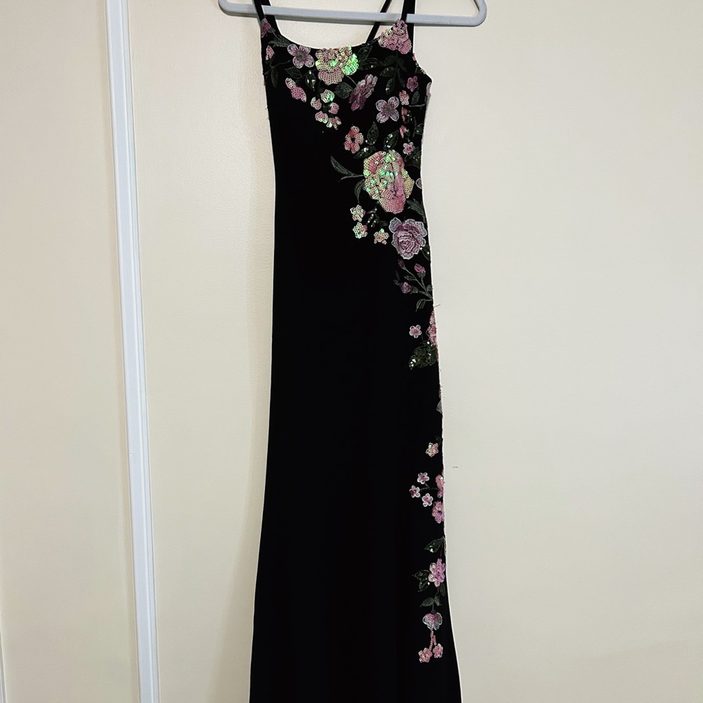 Black Floral Maxi Dress - Picture 2 of 3